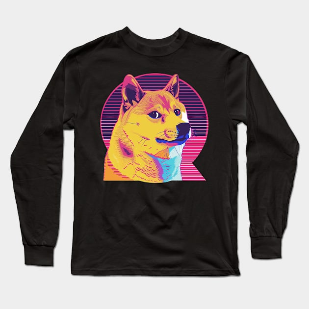 Doge Long Sleeve T-Shirt by Newtype Designs